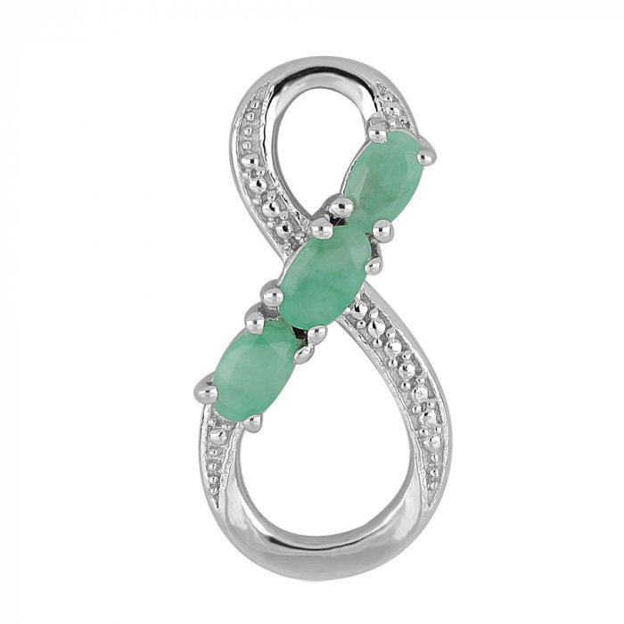 Pandantiv argint Infinity cu Emerald - PVA0010 [1]