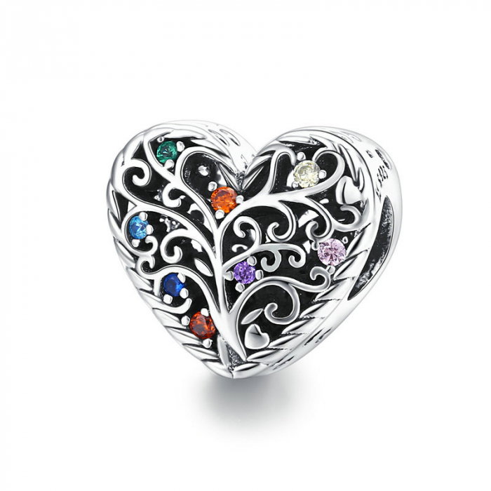 Pandantiv argint inima cu copacul vietii [1]