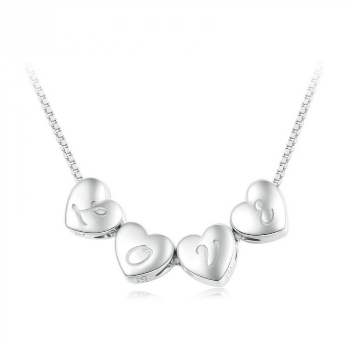 Pandantiv argint inima cu litera L [4]