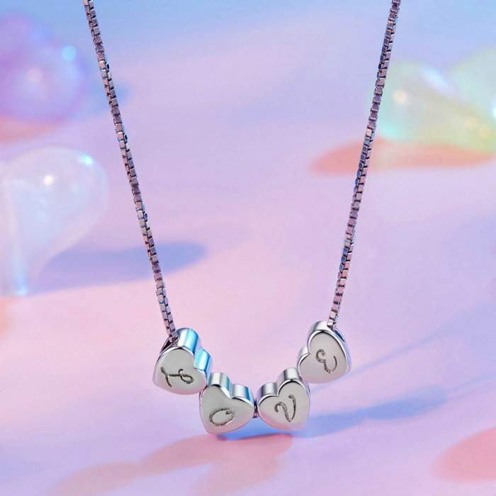 Pandantiv argint inima cu litera L [6]