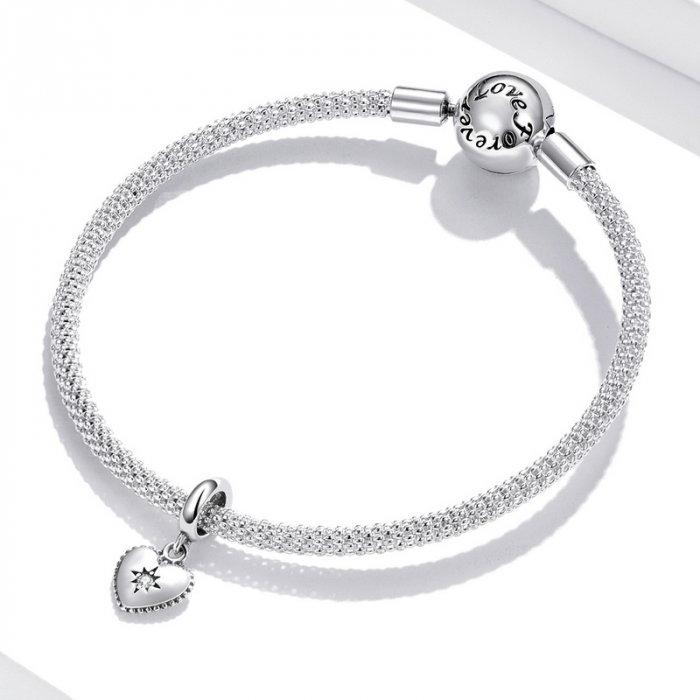 Pandantiv argint inima cu steluta [3]