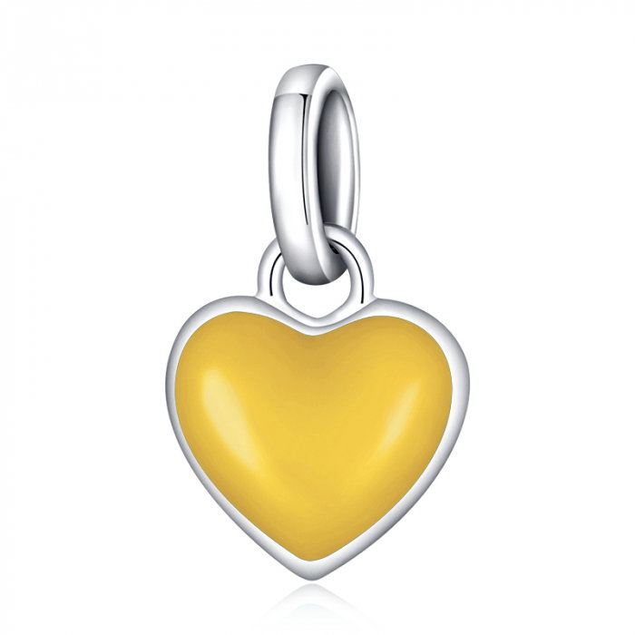 Pandantiv argint inima galbena [1]