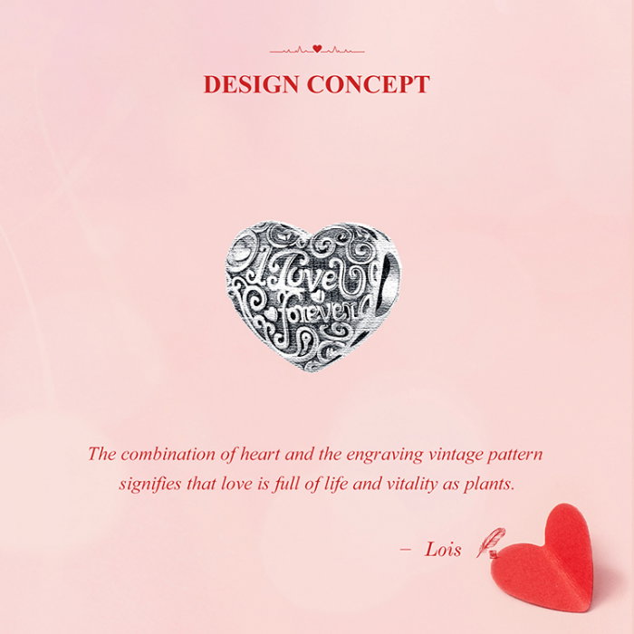 Pandantiv argint inima Love Forever [11]