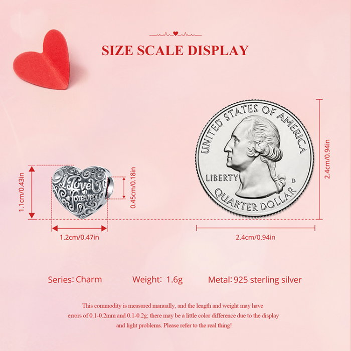 Pandantiv argint inima Love Forever [10]