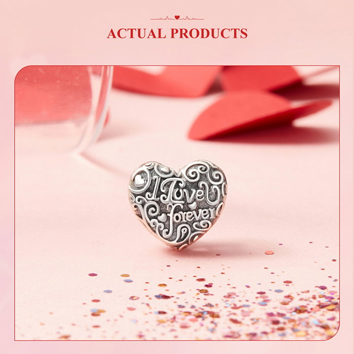 Pandantiv argint inima Love Forever [13]
