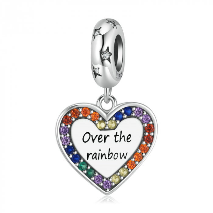 Pandantiv argint inima si curcubeu [1]