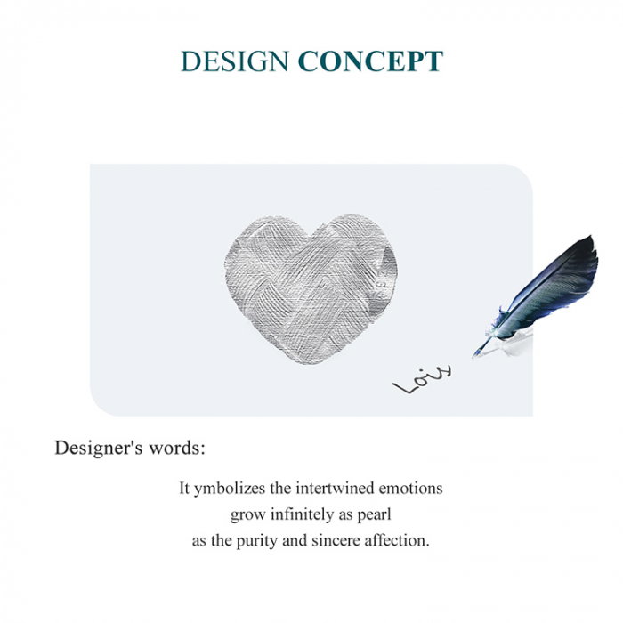 Pandantiv argint inima tesuta [7]