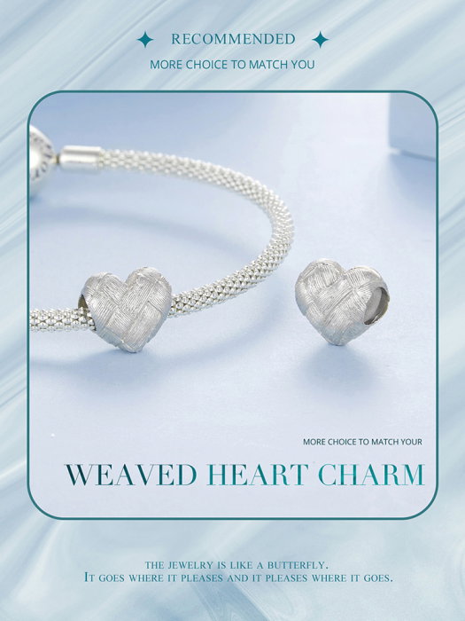 Pandantiv argint inima tesuta [11]