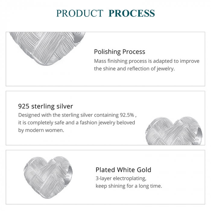 Pandantiv argint inima tesuta [10]