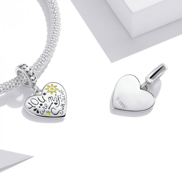 Pandantiv argint inima - Tu esti raza mea de soare! [3]