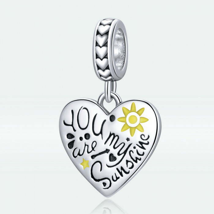 Pandantiv argint inima - Tu esti raza mea de soare! [5]