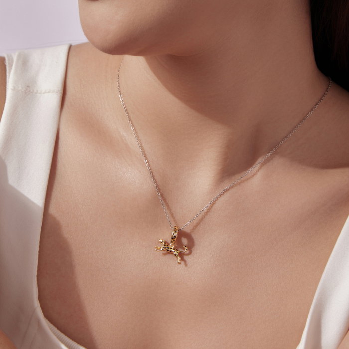 Pandantiv argint leopard cu Zirconia [8]