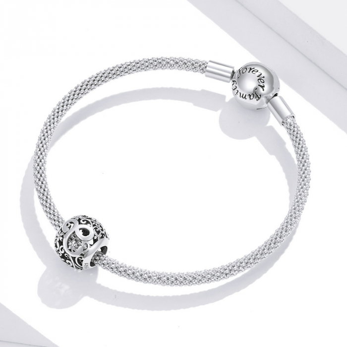 Pandantiv argint litera C floral [3]