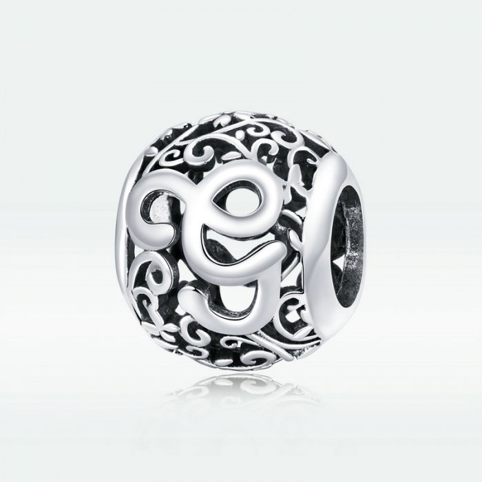 Pandantiv argint litera G floral [2]