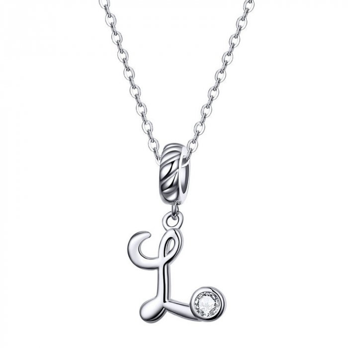 Pandantiv argint litera L cu zirconiu [3]