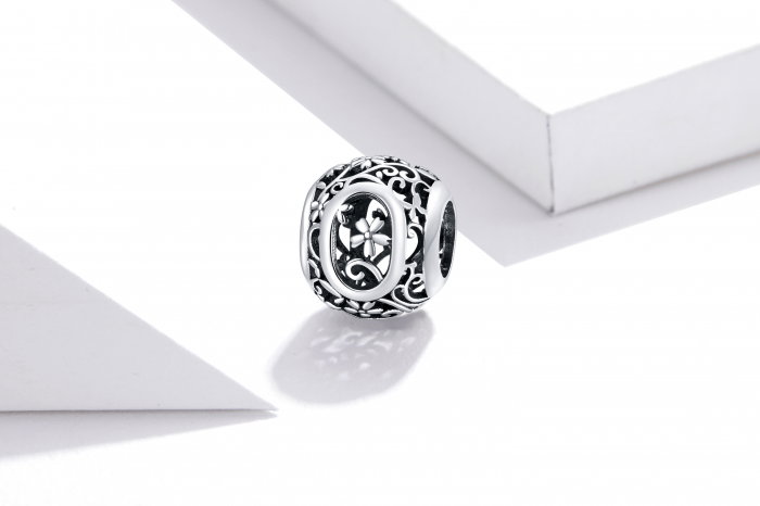 Pandantiv argint litera O floral [5]