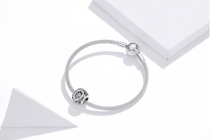 Pandantiv argint litera O floral [4]