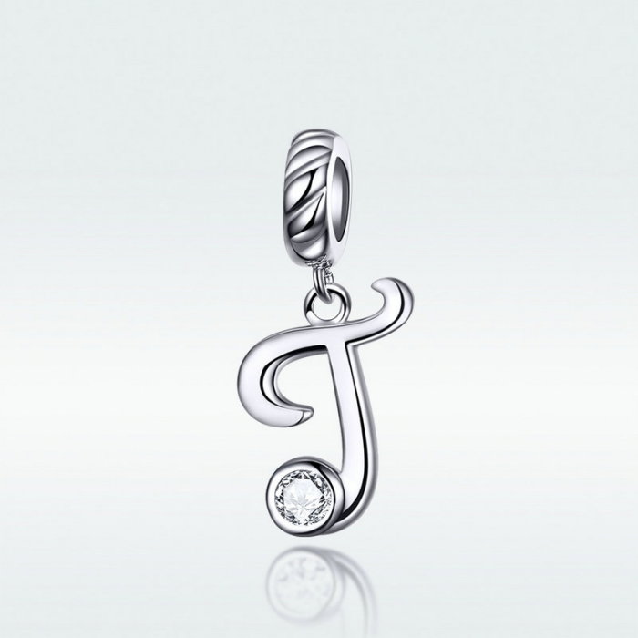 Pandantiv argint litera T cu zirconiu [2]