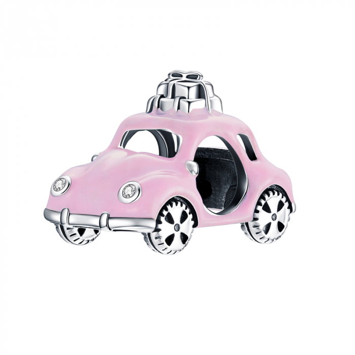 Pandantiv argint masinuta roz [1]