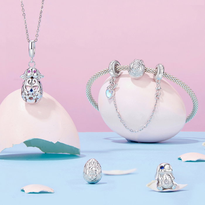 Pandantiv argint ou de Paste si iepuras [13]