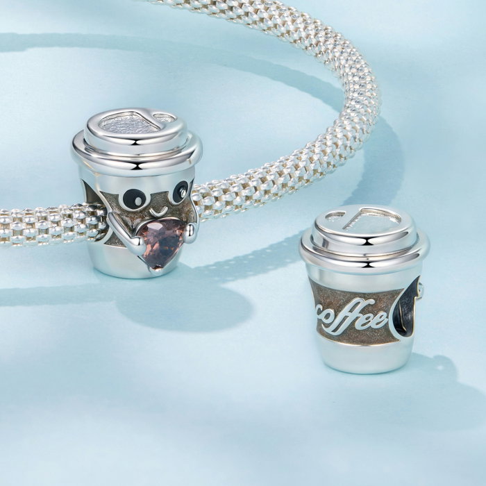 Pandantiv argint pahar de cafea cu Zirconia [6]