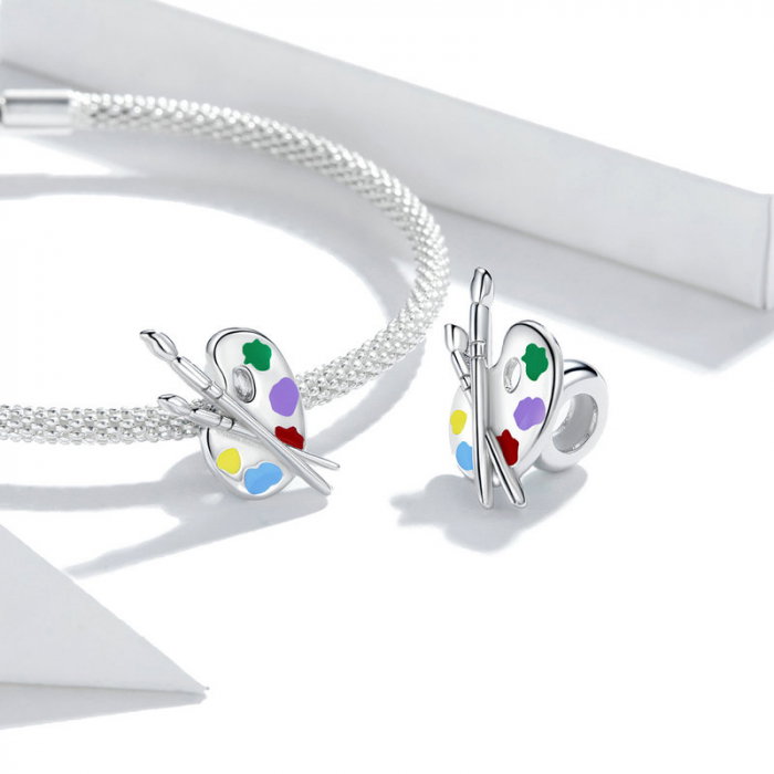 Pandantiv argint paleta si pensule [4]