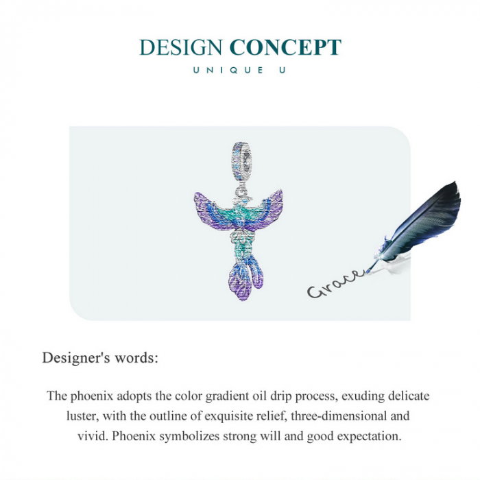 Pandantiv argint pasarea phoenix [8]