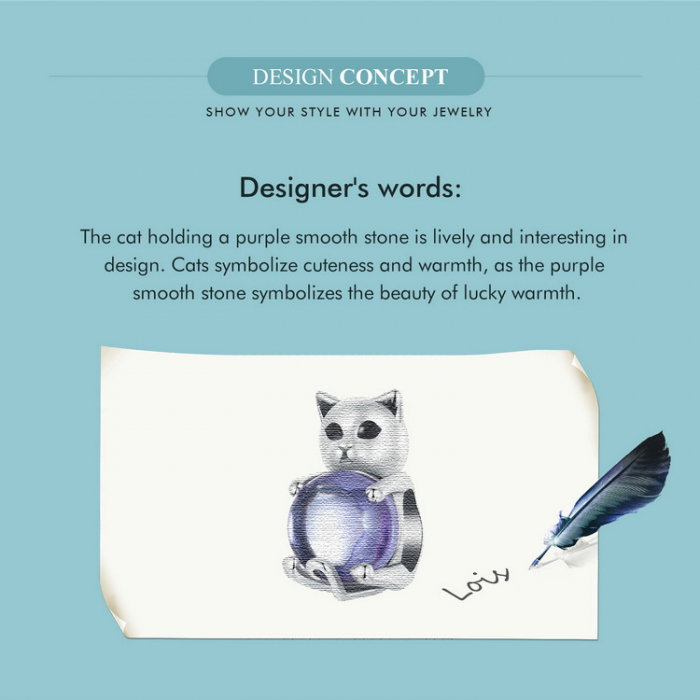 Pandantiv argint pisicuta norocoasa [11]