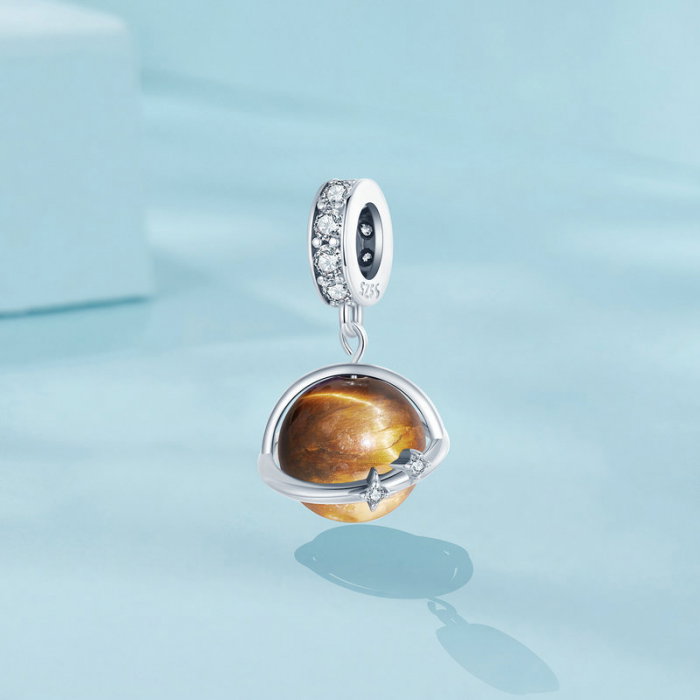 Pandantiv argint planeta cu ochi de tigru [4]