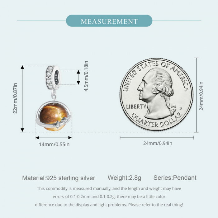 Pandantiv argint planeta cu ochi de tigru [11]