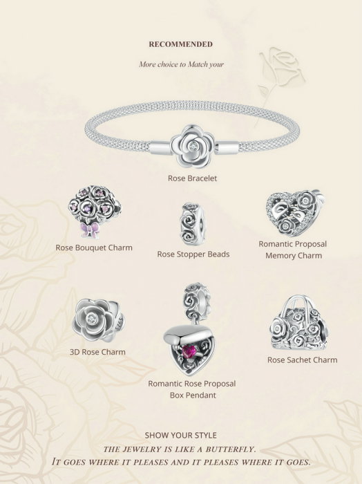 Pandantiv argint gentuta cu trandafiri [20]