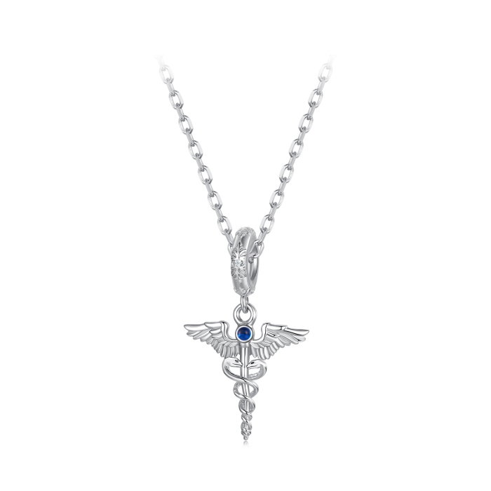 Pandantiv argint Sceptrul lui Hermes cu Zirconia [11]