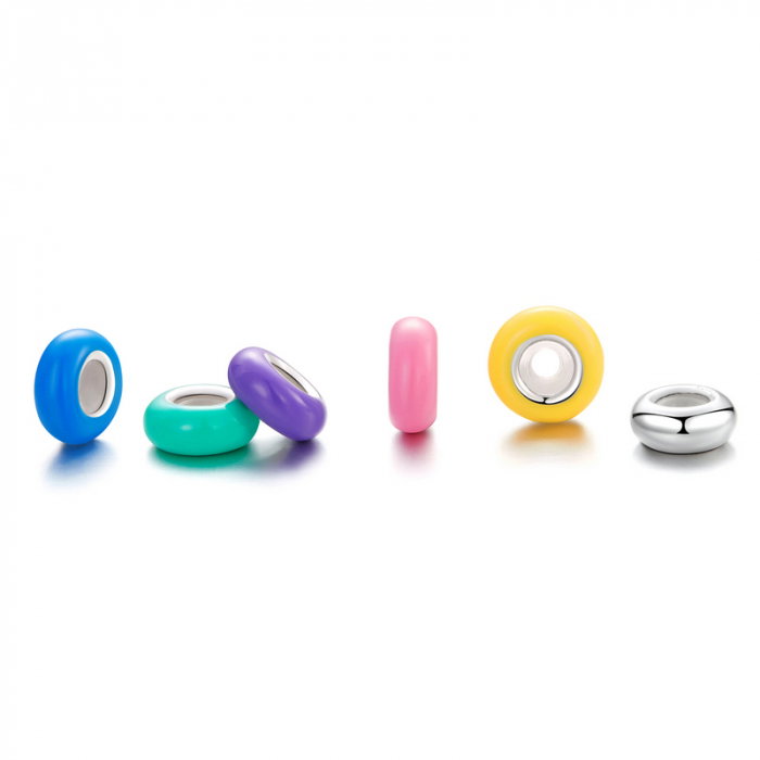 Pandantiv argint inima mov [6]