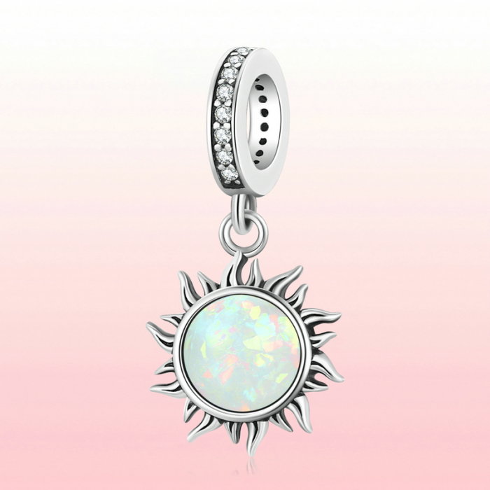 Pandantiv argint soare de opal [7]