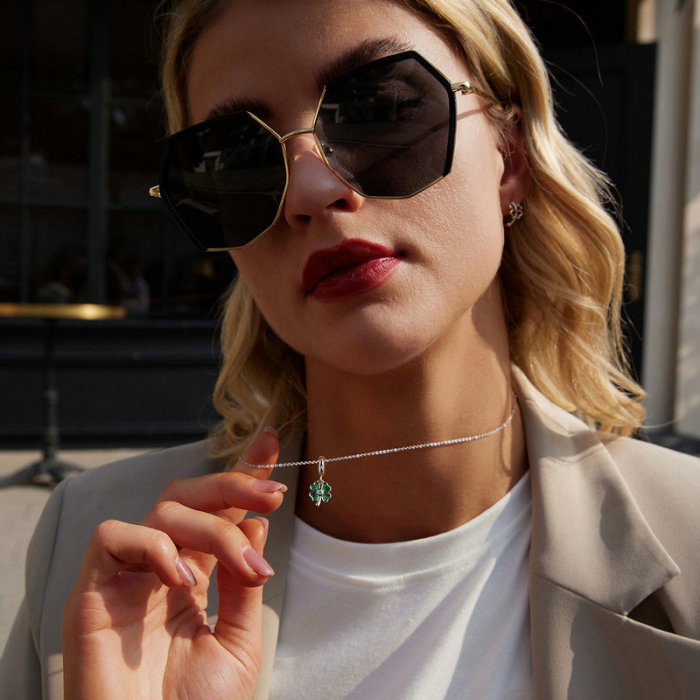 Pandantiv argint trifoi cu patru foi [8]