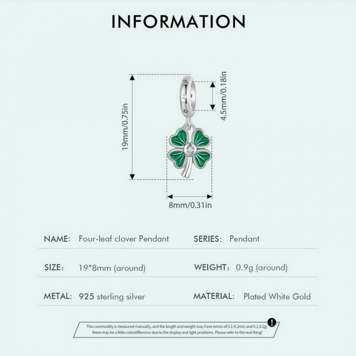 Pandantiv argint trifoi cu patru foi [12]