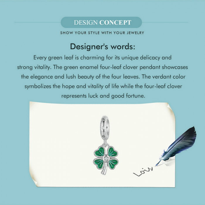 Pandantiv argint trifoi cu patru foi [15]