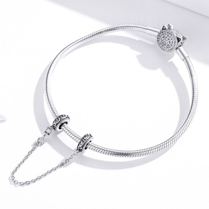 Pandantive argint cu lant de siguranta pentru bratara [2]