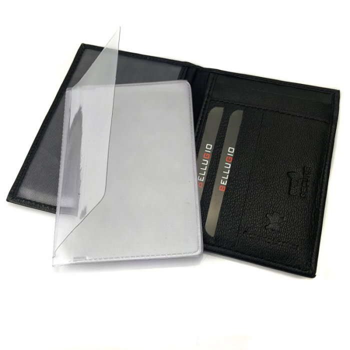 Portcard piele naturala Bellugio PCA01 Rosu [6]