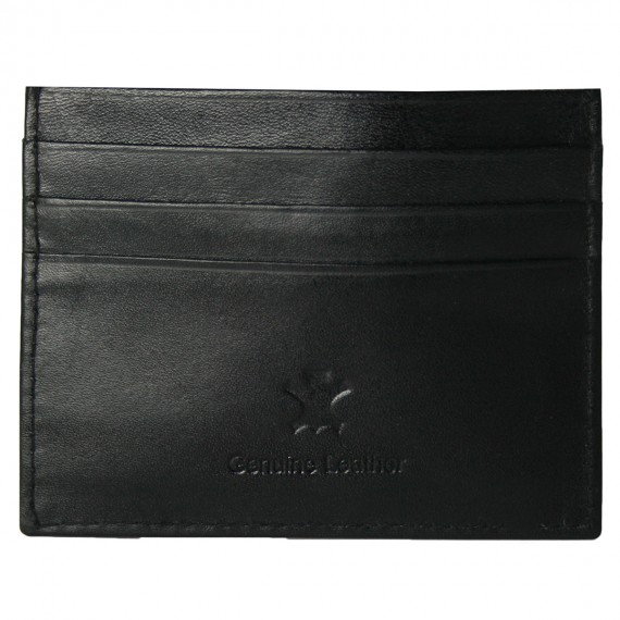 Portcard piele naturala Bellugio PCA21 Navy albastru inchis [3]