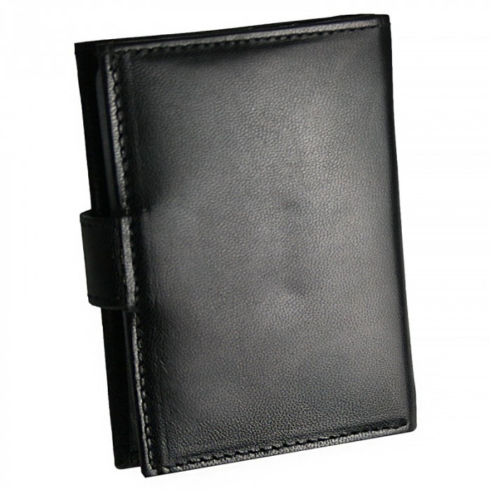 Portcard piele naturala Bellugio PCA36 Negru [2]