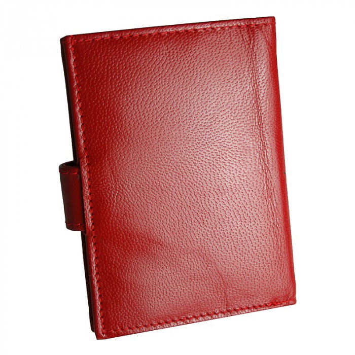 Portcard piele naturala Bellugio PCA35 Rosu [3]