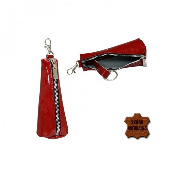 Portchei piele naturala Rosu pentru chei lungi PCH61 [3]