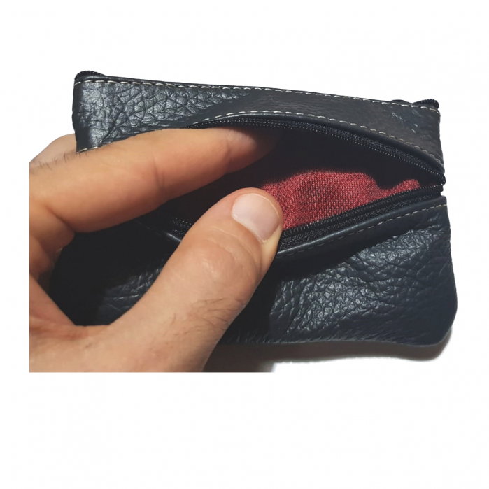 Portchei piele naturala incapator cu 3 compartimente, PCH360 [4]