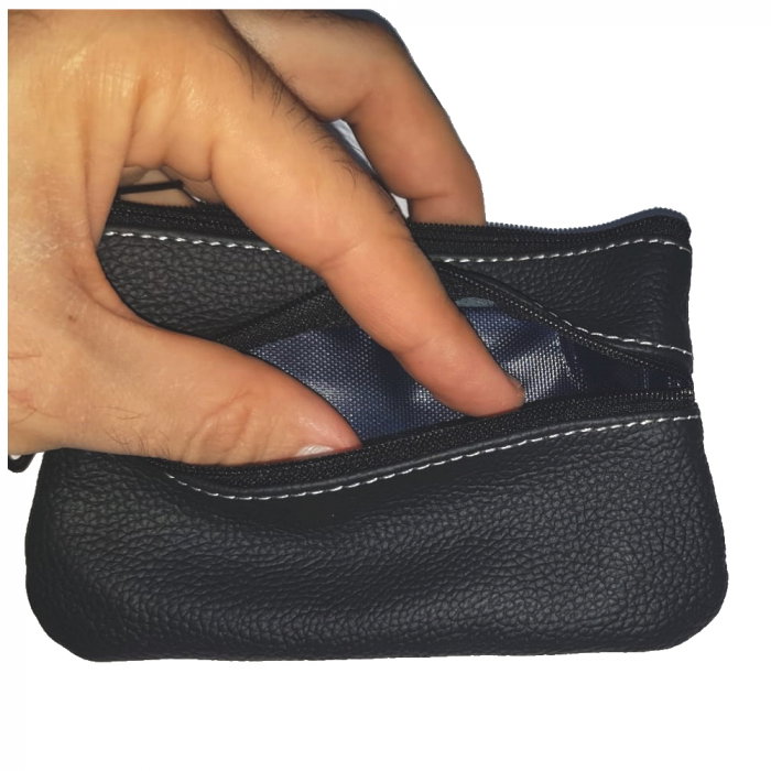 Portchei piele naturala incapator cu 3 compartimente, PCH360 [3]