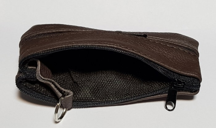 Portchei piele naturala Maron pentru chei lungi PCH82 [2]