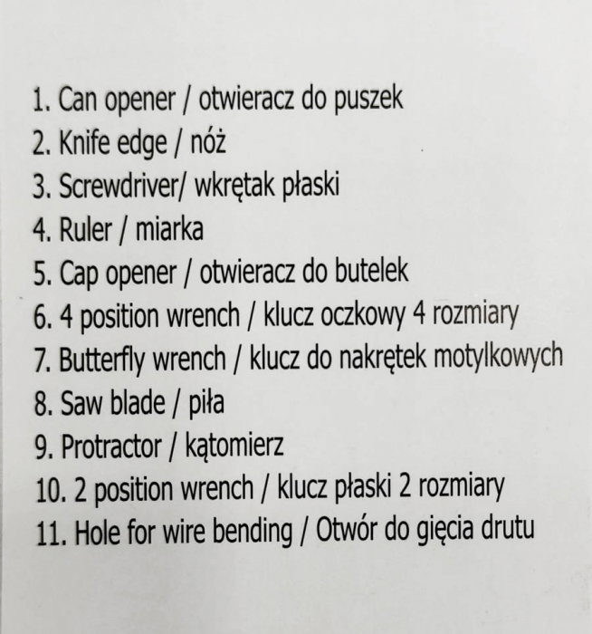 Card multifunctional de supravietuire cu 11 functii [7]