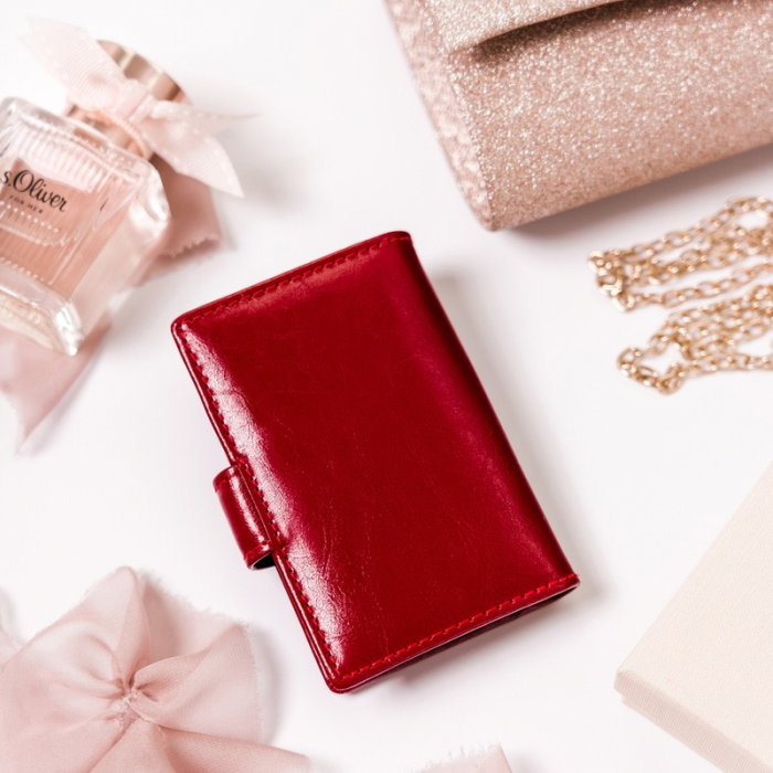 Portchei piele naturala Peterson, PCH382, Rosu [4]