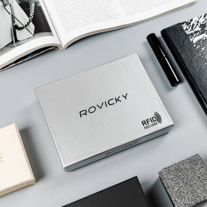 Portchei piele naturala Rovicky, PCH515, Rosu [7]