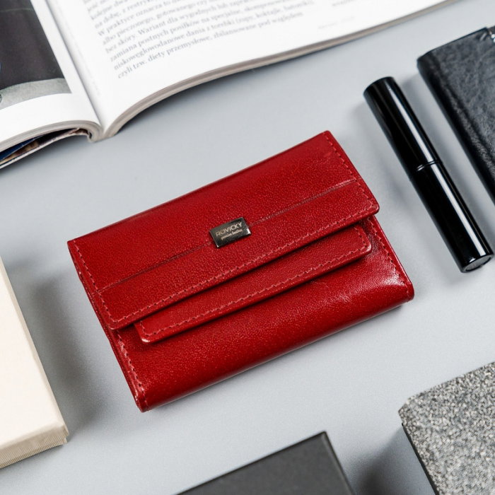 Portchei piele naturala Rovicky, PCH515, Rosu [2]